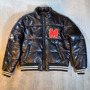 Jacket Mickey Mouse Embroidered Appliqué, Puffer Jacket, Men’s Medium USED